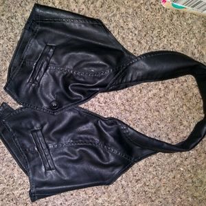 Small Faux leather vest